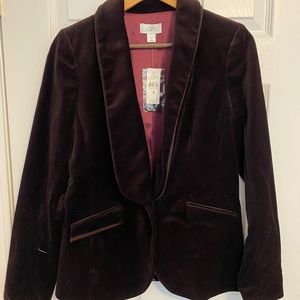 Aubergine velvet blazer